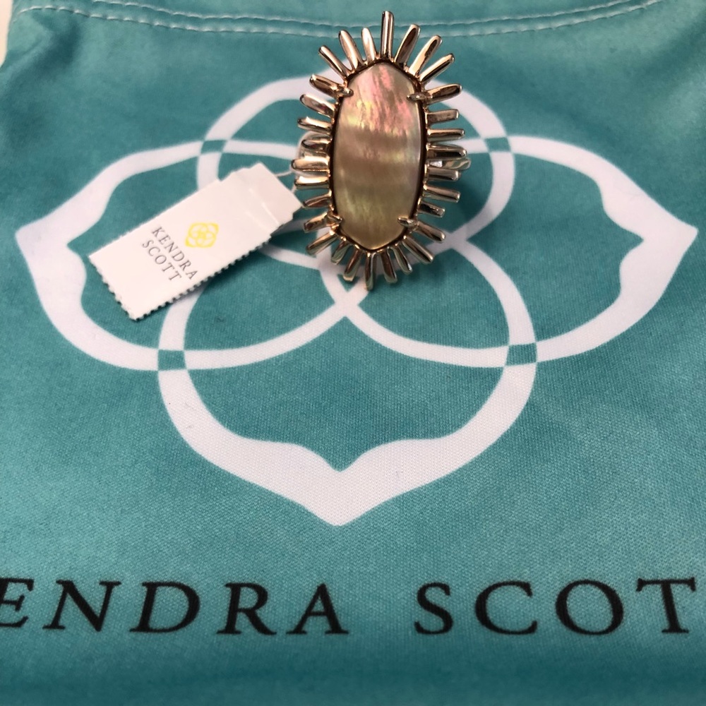 NWT Size 8 Rose Gold Kendra Scott Owen ring